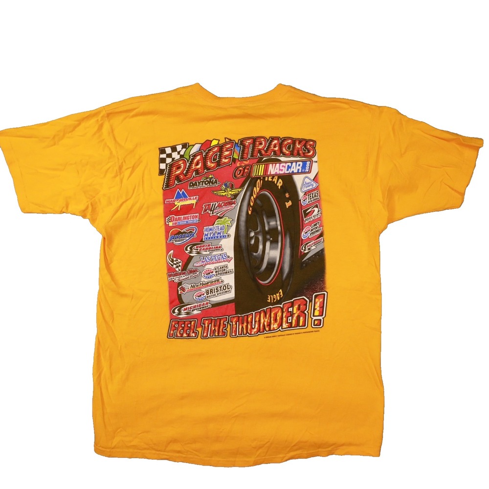 Vintage Y2K NASCAR 2000 Racetracks Graphics T‎ Shirt Short Sleeve size XXL